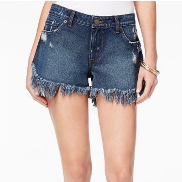 STS Blue Messy Fray Hem Denim Jean Shorts size 28 - Picture 3 of 11